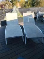 2 sunbeds ligstoelen, Tuin en Terras, Ophalen