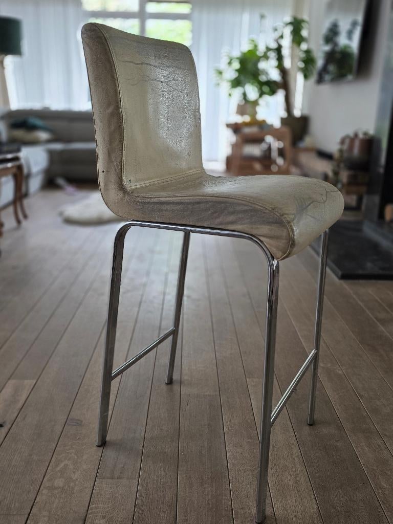 Barstoel, Huis en Inrichting, Ophalen, Gebruikt, Met voetsteun, 90 cm of meer