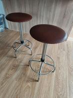 2 Vintage Barkrukken, Huis en Inrichting, Barkrukken, Ophalen, Met voetsteun, 60 tot 90 cm, Zo goed als nieuw