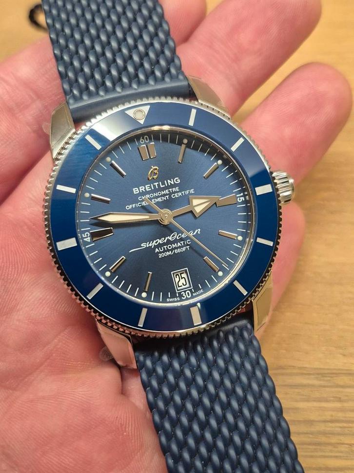 Breitling SuperOcean heritage II B20 42mm AB2010, Bijoux, Sacs & Beauté, Montres | Enfants, Bleu, Enlèvement ou Envoi