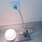 Art deco tafel-/ nachtlampje marmeren voet met zwaan 1920, Antiek en Kunst, Ophalen of Verzenden