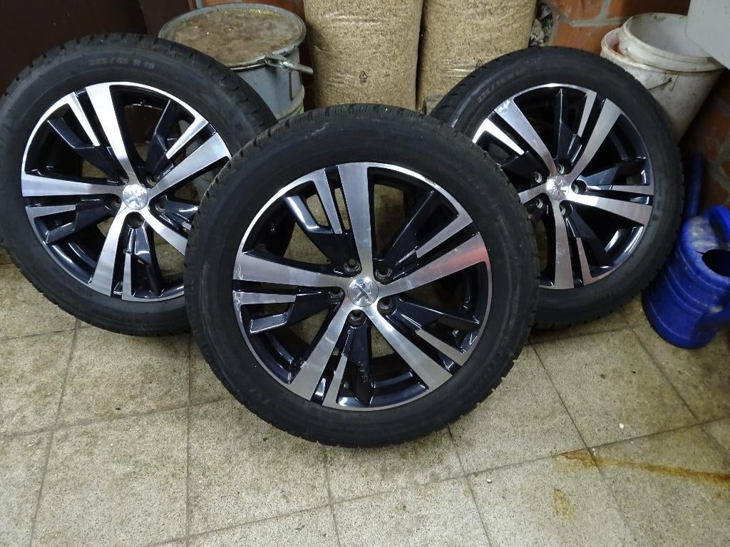 4 originele velgen wielen van peugeot 3008 (5x108), Ophalen, 18 inch, Gebruikt, Velg(en)