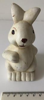 Lapin doux blanc/crème - debout - en grès, Enlèvement ou Envoi, Utilisé, Animal