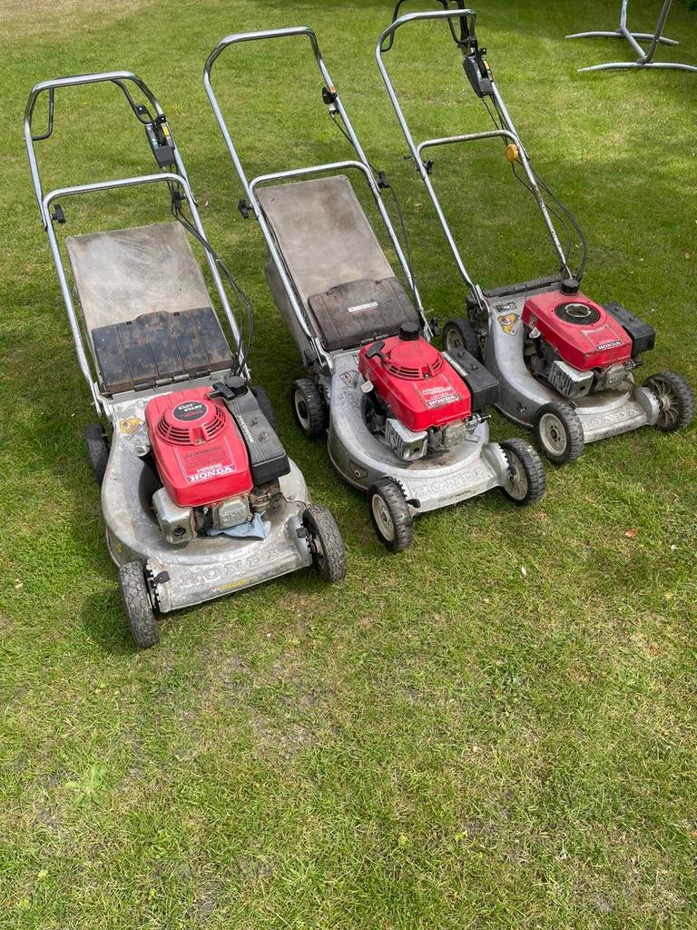 Lot de tondeuses honda hr, Enlèvement, Utilisé, Tondeuses à gazon à essence, Bac de ramassage