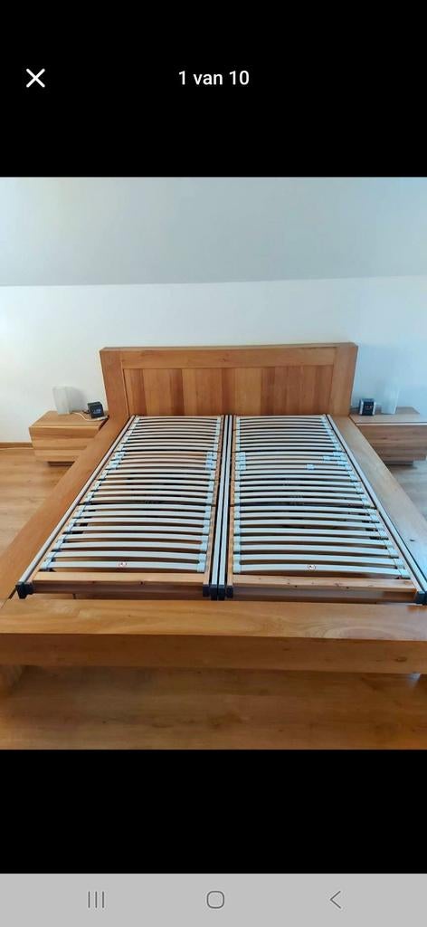 Elektrisch eiken bed, Huis en Inrichting, Slaapkamer | Bedden, Ophalen