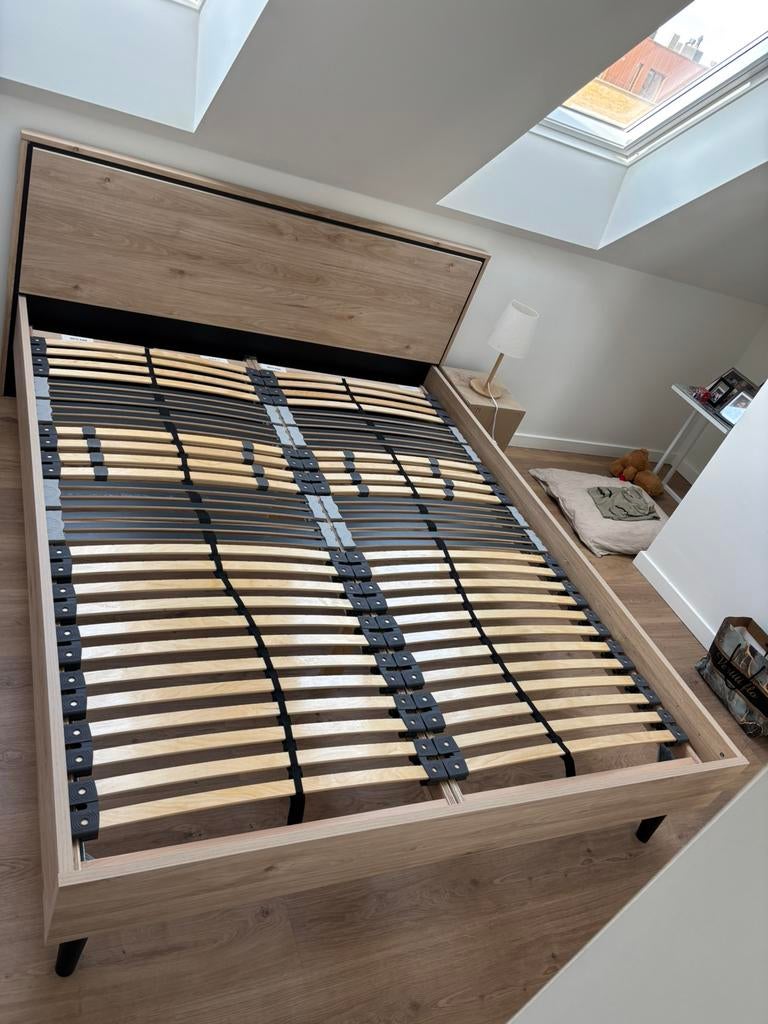 Dubbel bed 160x200, Ophalen, Zo goed als nieuw