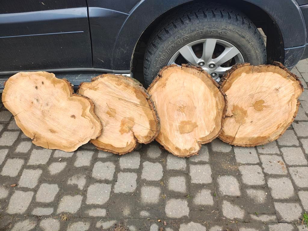 Houten tabletten schijven, Ophalen