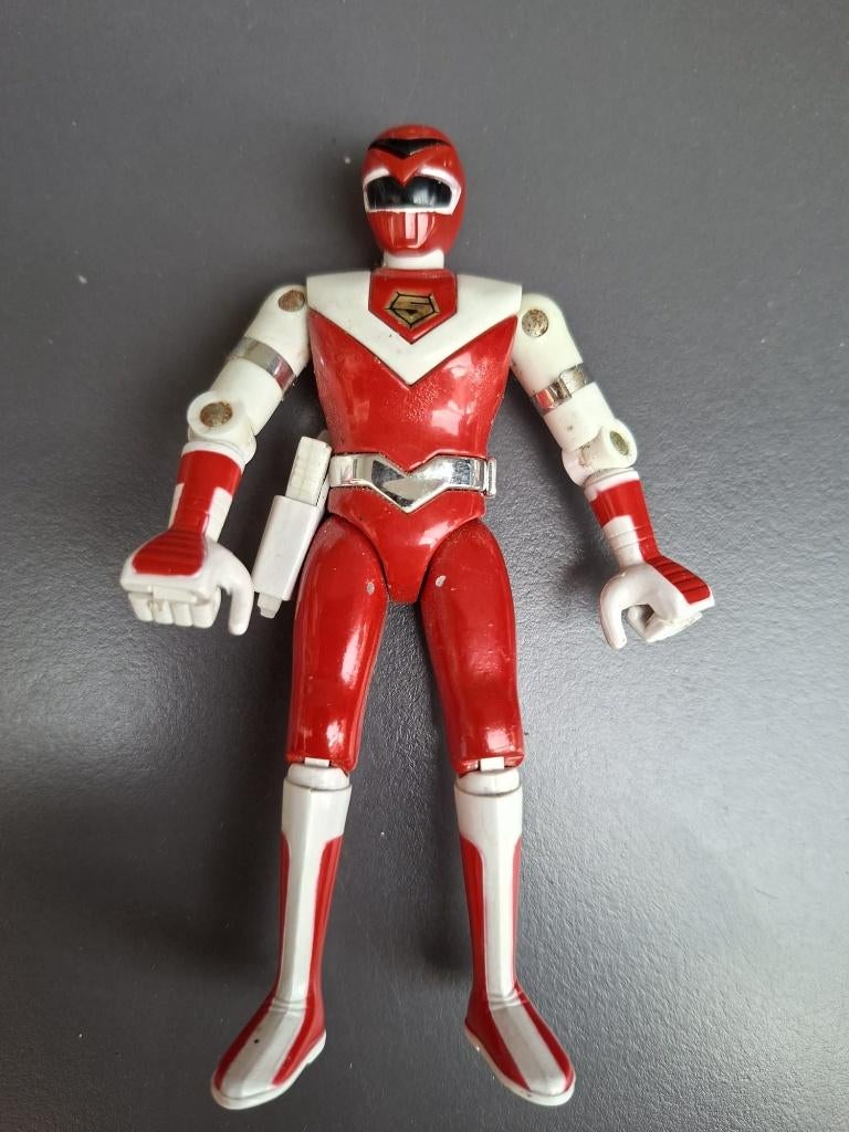 Bioman - Maskman, Bandai 1987, masque rouge avec pistolet, Enlèvement ou Envoi, Utilisé