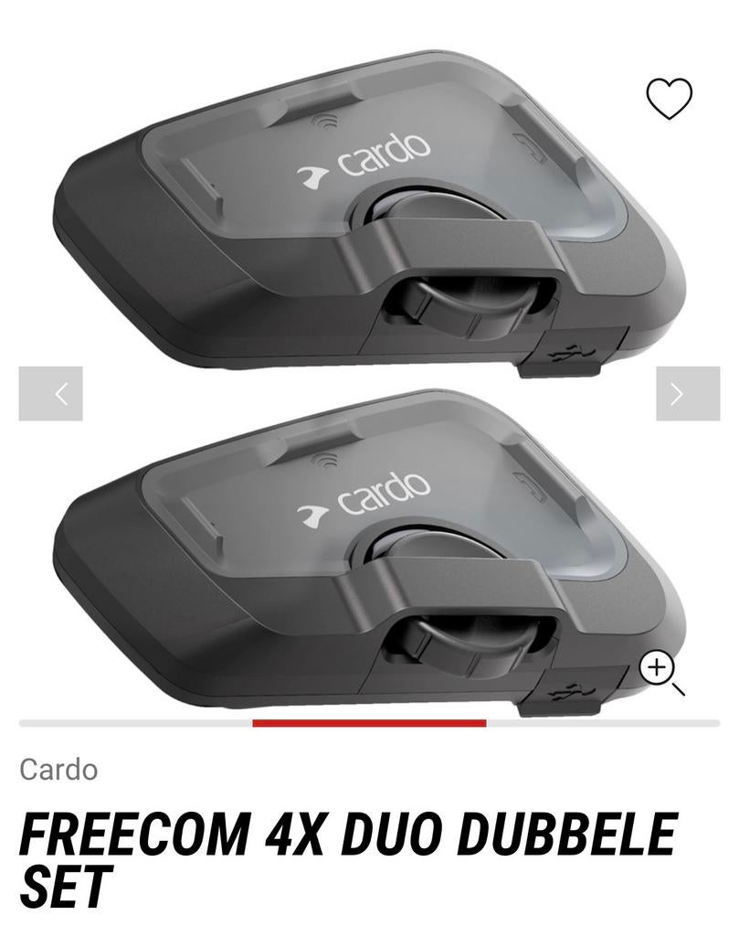 Cardo freecom 4x - duo (nieuw), Motoren, Ophalen of Verzenden, Zo goed als nieuw