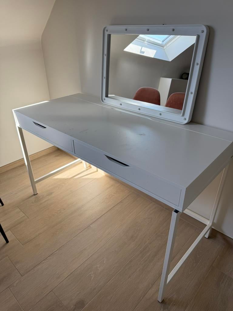 Bureau, Huis en Inrichting, Bureaus, Gebruikt, Wit, Ophalen