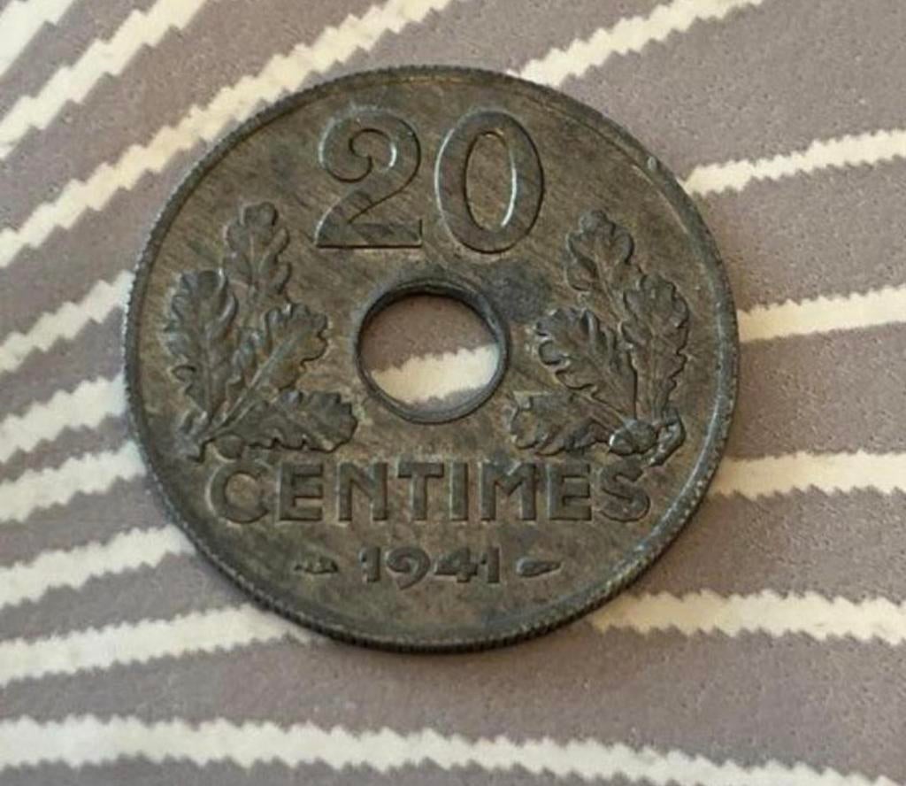 Monnaie, France, 20 Centimes, 1941, Postzegels en Munten, Munten | Europa | Euromunten, Ophalen of Verzenden, Frankrijk, 20 cent