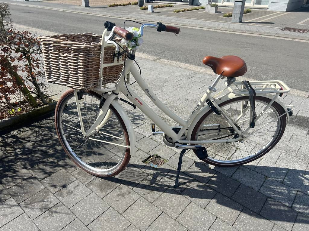 Retro damesfiets met mand, Fietsen en Brommers, 50 tot 53 cm, Ophalen, Gebruikt, Versnellingen