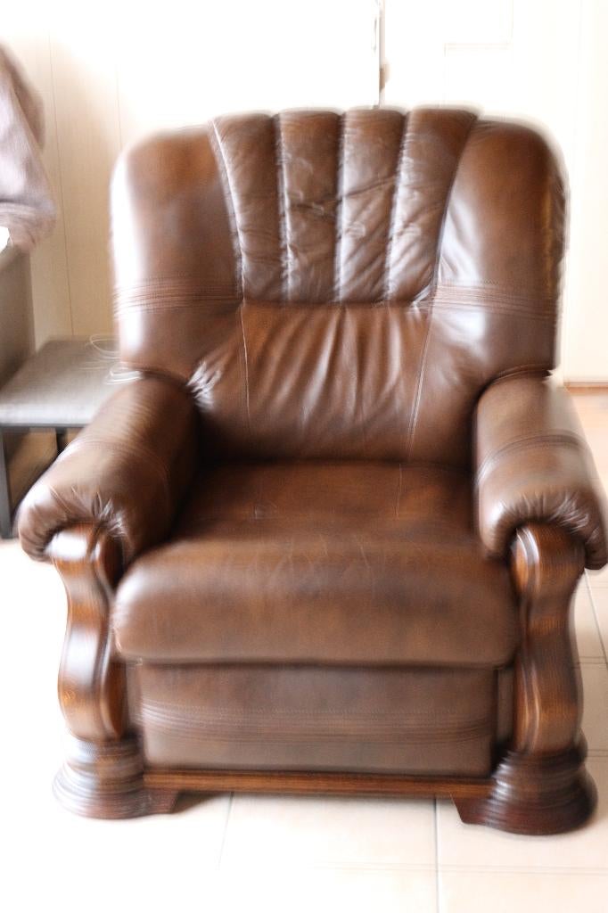 een zit, Ophalen, Gebruikt, Leer, ANTIEK