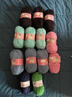 12 pelotes de laine + 1 pelote entamé, Enlèvement ou Envoi, Tricot ou Crochet, Laine ou Fils