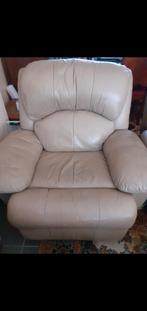 1-persoonszetel licht taupe-beige kleur, Huis en Inrichting, Zetels | Zetels, Ophalen, Gebruikt, Eenpersoons, Rechte bank