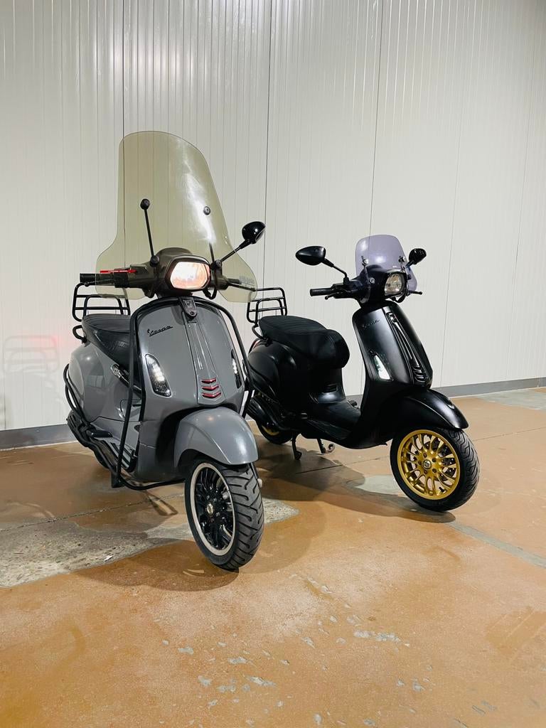 2x Vespa Sprint A Klasse Nardo&Matt Zwart Full Options, Fietsen en Brommers, Overige modellen, Klasse A (25 km/u), Ophalen of Verzenden