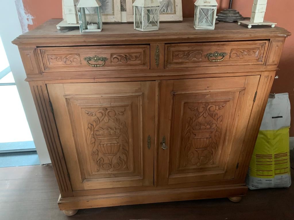 2 lage Kasten, Ophalen, Gebruikt, Eikenhout, Met deur(en)