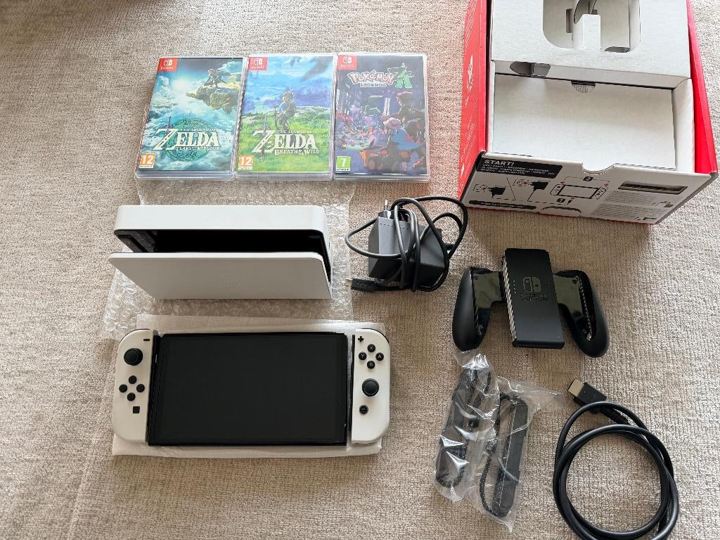 Nintendo Switch OLED, Met games, Nieuw, Met 1 controller, Switch OLED