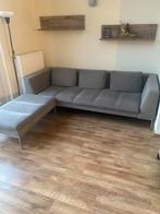 Zetel (drieprrsoons) + voetenbank, Maison & Meubles, Canapés | Salons, 200 à 250 cm, Banc droit, Enlèvement, Utilisé