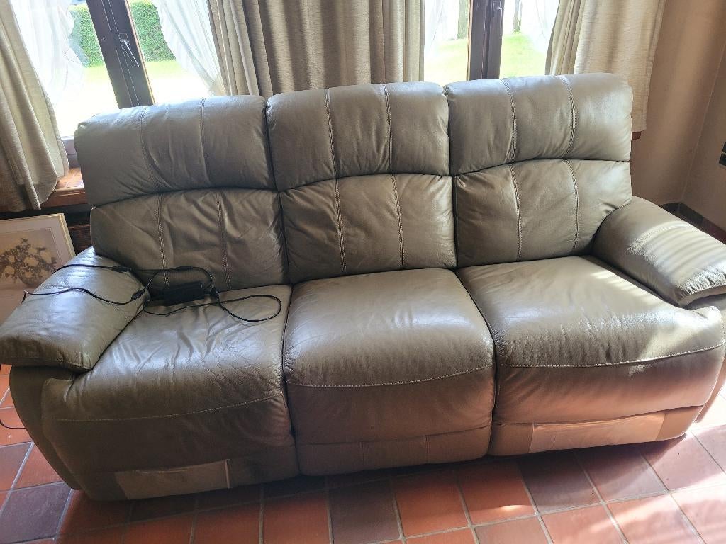 Zetel, Ophalen, Gebruikt, Driepersoons, Leer