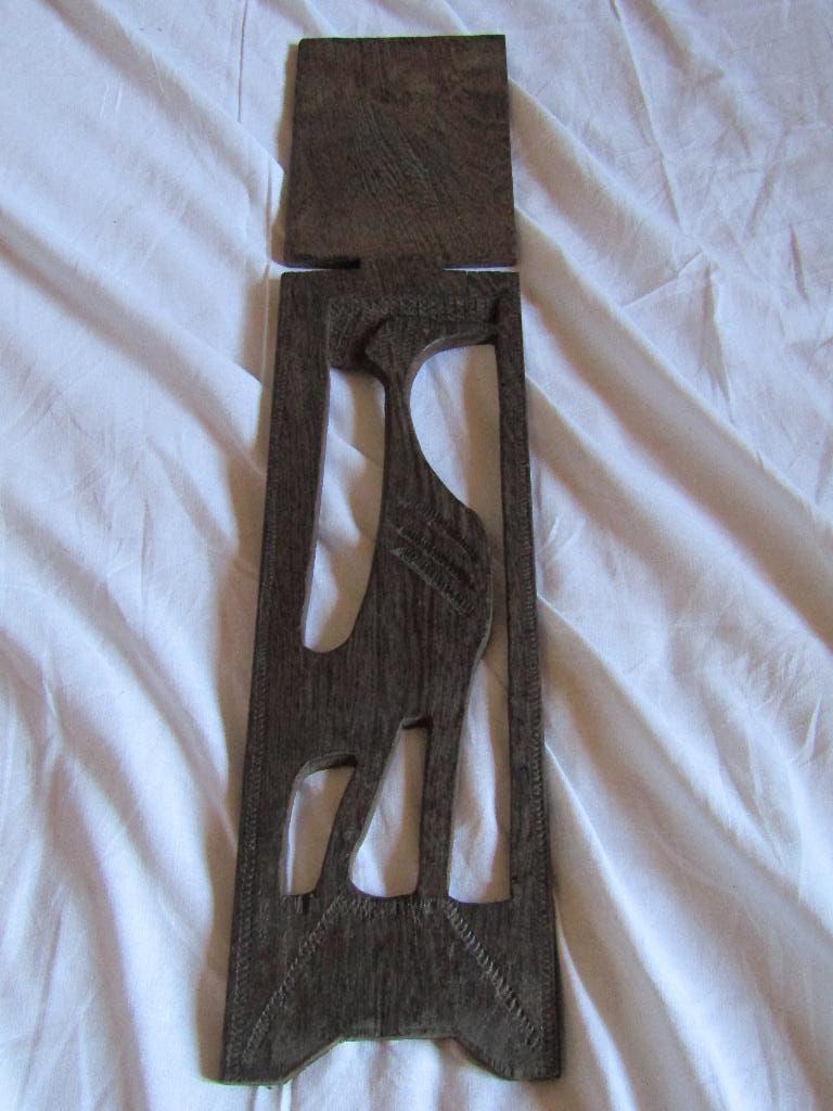 Gegraveerd houten decoratieschilderij, Antiek en Kunst, Ophalen of Verzenden