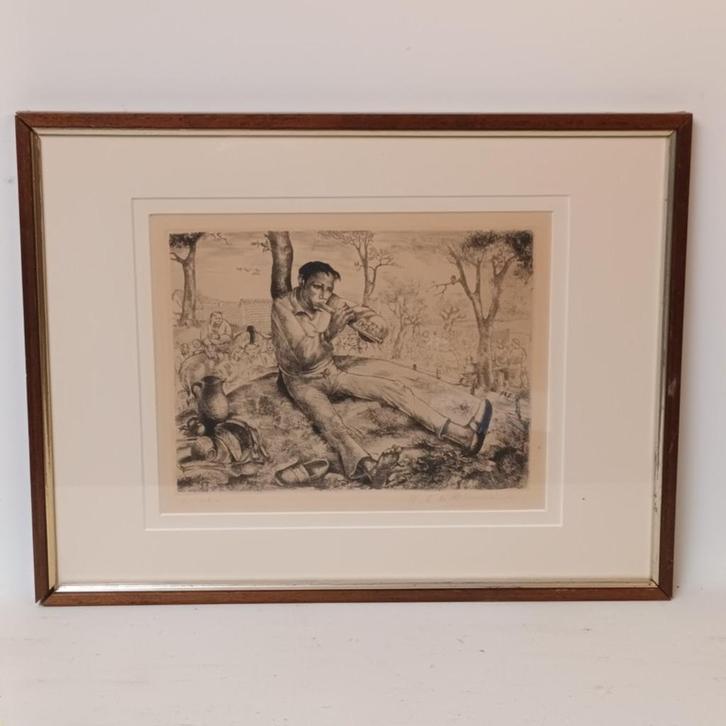 Gustaaf de Bruyne (1914-1981) - ets - handgesigneerd, Antiek en Kunst, Kunst | Etsen en Gravures, Ophalen of Verzenden