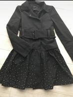 Philipp Plein zeer mooie zwarte trenchcoat 36, Kleding | Dames, Jassen | Zomer, Verzenden, Zo goed als nieuw