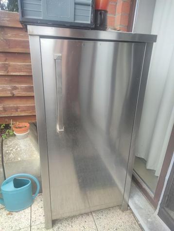 Armoire frigo inox, 120 à 140 cm, Sans bac à congélation, Enlèvement, Utilisé