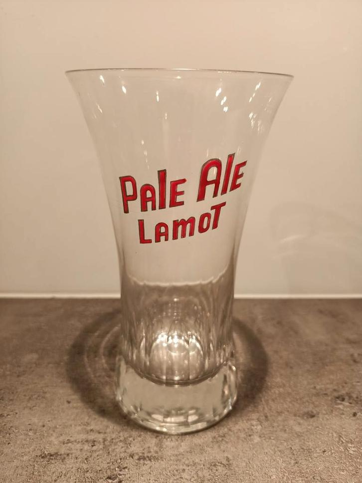 Zeer bijzonder emaille bierglas Pale Ale Lamot, Verzamelen, Biermerken, Zo goed als nieuw, Ophalen of Verzenden