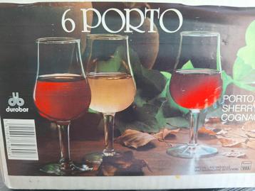 6 porto glazen  beschikbaar voor biedingen