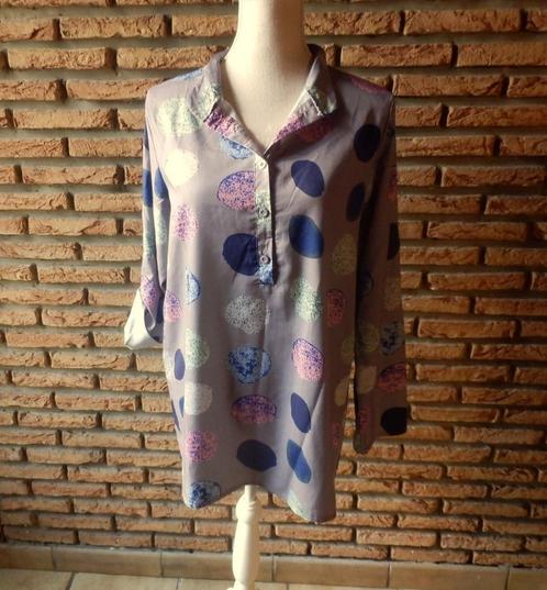 (15) - blouse femme t.40 grise, Kleding | Dames, Blouses en Tunieken, Zo goed als nieuw, Maat 38/40 (M), Grijs, Ophalen of Verzenden