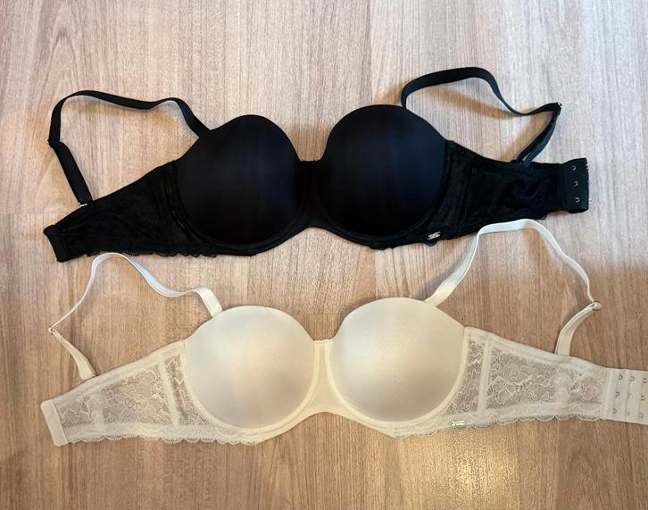 Set van 2 balcony BH’s Hunkemöller 80E, Kleding | Dames, Ondergoed en Lingerie, BH, Wit, Ophalen of Verzenden