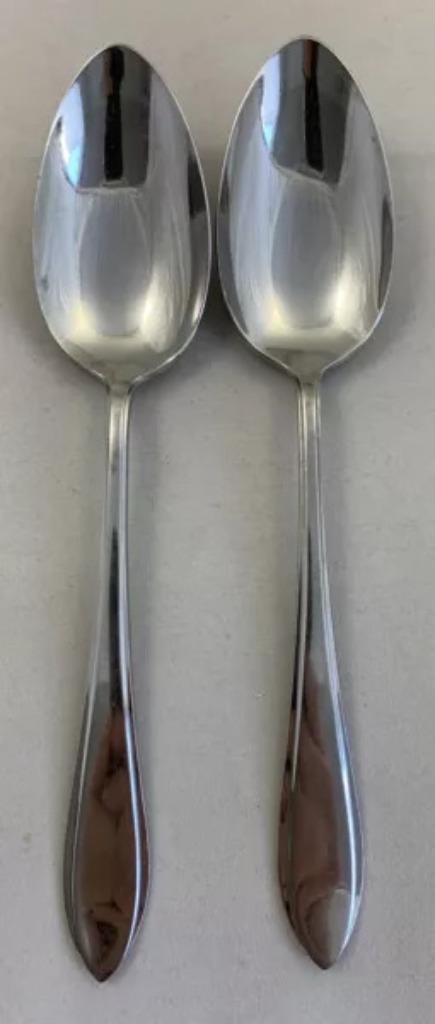 Gero Zilmeta 718 Wals Puntfilet 2x Dinerlepel Lepel Set, Huis en Inrichting, Keuken | Bestek, Zo goed als nieuw, Verzenden