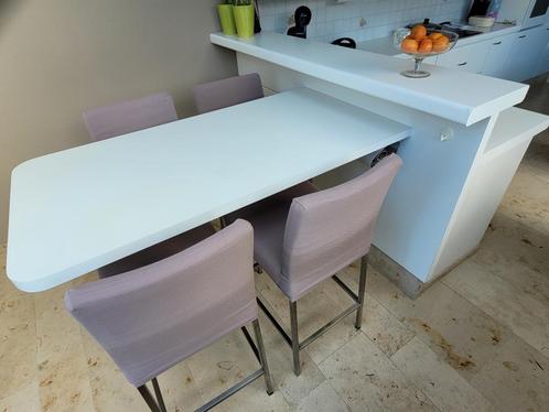 CUISINE EQUIPEE, Huis en Inrichting, Keuken | Complete keukens, Zo goed als nieuw, Hoekkeuken, Wit, Kunststof, Ophalen
