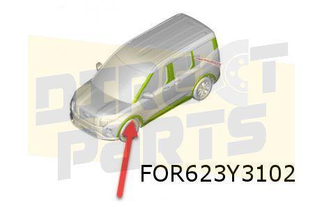 Ford Transit Courier (1/24-) wielkuiplijst Rechts voor (carb, Auto-onderdelen, Carrosserie, Spatbord, Ford, Nieuw, Verzenden