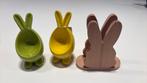 2 eierdopjes paashaas (stenen) En houten servettenhouder, Ophalen of Verzenden, Nieuw