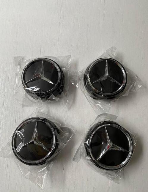 Mercedes benz wieldoppen naafdoppen 75mm centercaps amg, Autos : Divers, Enjoliveurs, Neuf, Enlèvement
