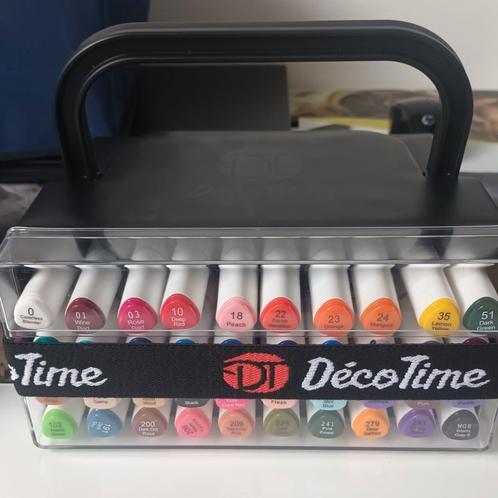 DécoTime Aquamarkers met houder, Hobby en Vrije tijd, Tekenen, Zo goed als nieuw, Ophalen