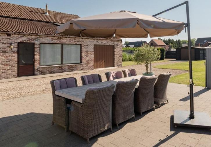 Tuintafel uit steigerhout - 3x1m - 10 personen, Tuin en Terras, Tuintafels, Zo goed als nieuw, Rechthoekig, Hout, Ophalen