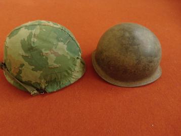 Lot US helmen+ Mitchell camo+ US Vietnam liner beschikbaar voor biedingen