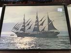 antiek kader van 112 op 82 cm met poster zeilboot, Verzamelen, Ophalen, Gebruikt