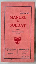 Manuel du Soldat - éd. Jocistes, 1927, Livre ou Revue, Armée de terre, Envoi