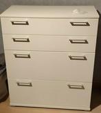Meuble blanc avec tiroirs. Livraison possible., 3 ou 4 tiroirs, Comme neuf, Enlèvement, 75 cm ou plus