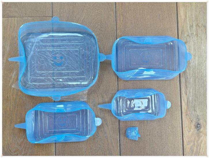 COUVERCLES REUTILISABLES EN SILICONE NEUFS – 5 PIECES, Huis en Inrichting, Keuken | Keukenbenodigdheden, Nieuw, Ophalen of Verzenden