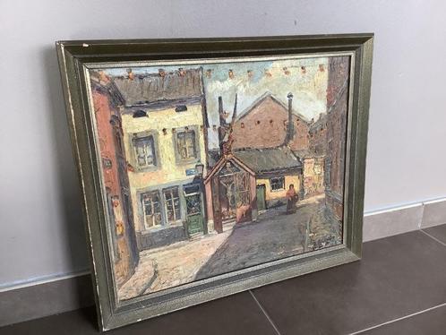 Peinture 1884/1945 Burnet potal fleurie Liège, Antiek en Kunst, Kunst | Schilderijen | Klassiek, Ophalen