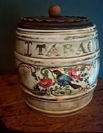 Antieke tabakspot met houten deksel, Antiek en Kunst, Antiek | Keramiek en Aardewerk, Ophalen of Verzenden