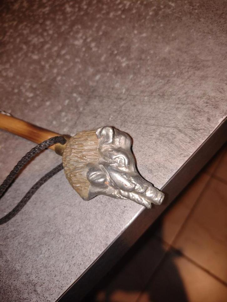 Canne artisanale  chasse  / traqueur / sanglier, Antiquités & Art, Curiosités & Brocante