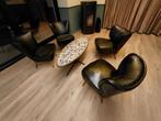 4x expo 58 clubfauteuil zwart., Huis en Inrichting, Ophalen