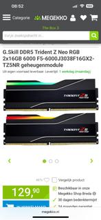 G Skill DDR5 z5 neo RGB 32 gb, Computers en Software, RAM geheugen, Ophalen, 32 GB, Zo goed als nieuw, Desktop