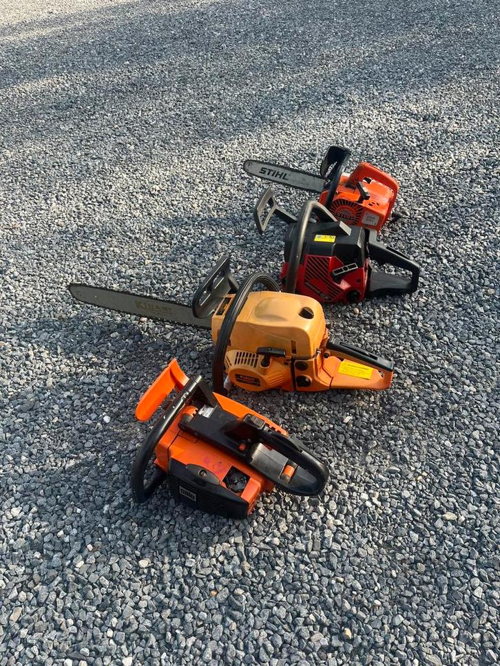 Kettingzagen voor reparatie / onderdelen – 4 stuks”, Doe-het-zelf en Bouw, Gereedschap | Zaagmachines, Zo goed als nieuw, Ophalen